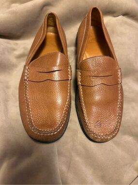 Peter Millar Men's Classic Brown Leather Loafer 12M